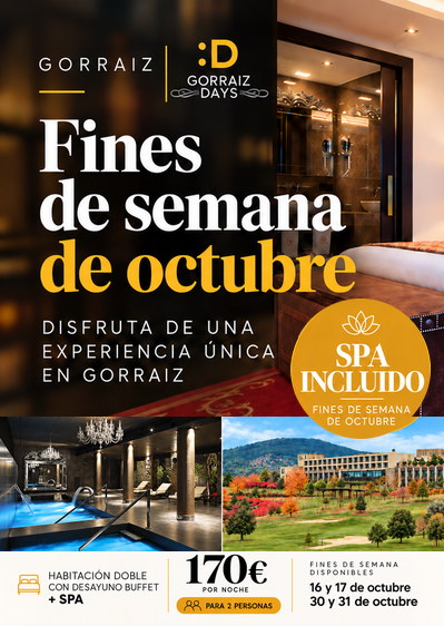 Escapada de octubre con spa en Gorraiz - Fines de semana de octubre