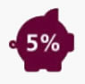 5%