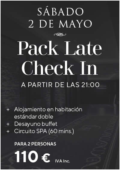 Pack Late Check In - S�bado 2 de Mayo - Hotel Spa Pamplona