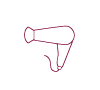 Hair dryer icono